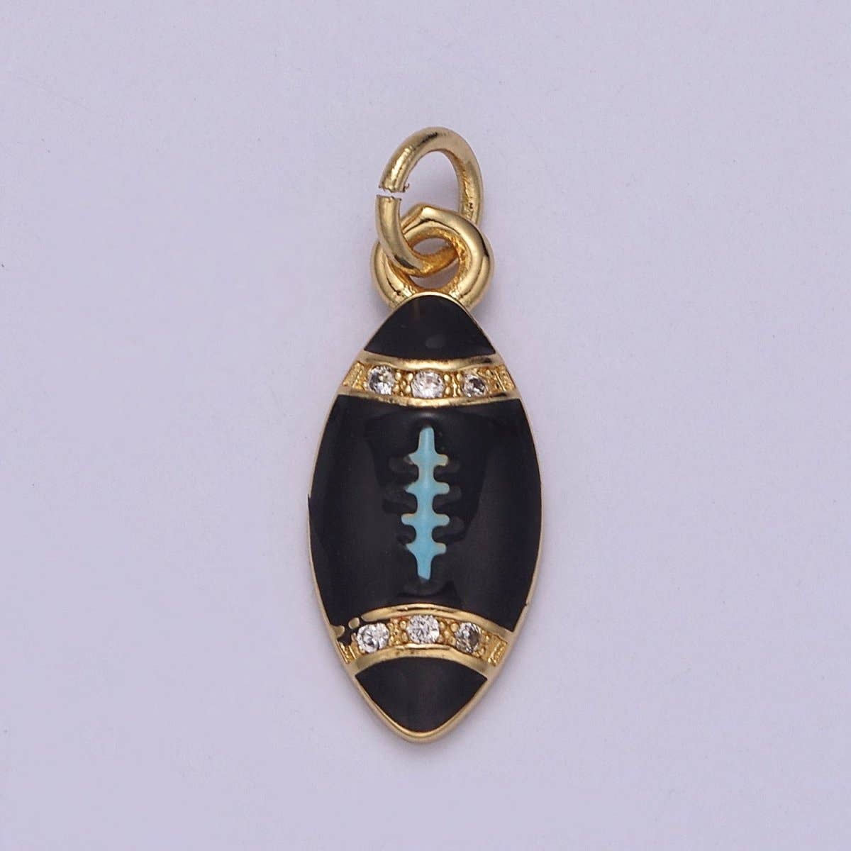 Mini Gold Football Charm Sports Ball Super Ball Party Jewelry Necklace Earring Bracelet Making N-925 - N-928: Brown