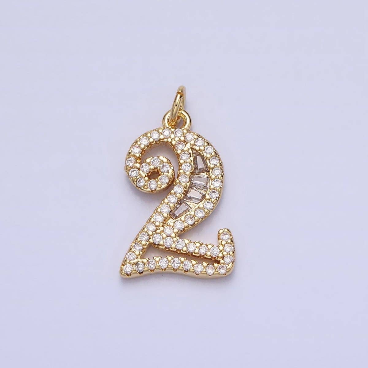 Micro Pave CZ Numbering Charms Pave Dangle Gold Filled Over Brass Number Charms Women Pave Number Findings Number 0-9 Charms AC519 - AC528: All # 0-9
