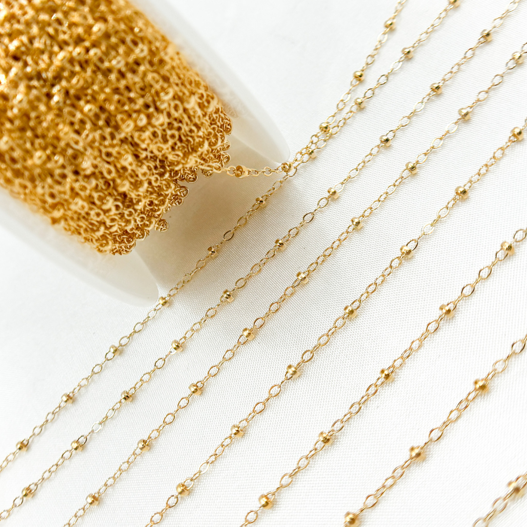 Permanent Jewelry 14k Gold Filled Satellite Chain: 7in. / 2.1mm - 3mm / Satellite
