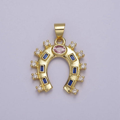 Gold Filled Horseshoe Charm Luck Horseshoe Pendant Necklace Bracelet Mini Horseshoe Pendant Lucky Jewelry Inspired J-427