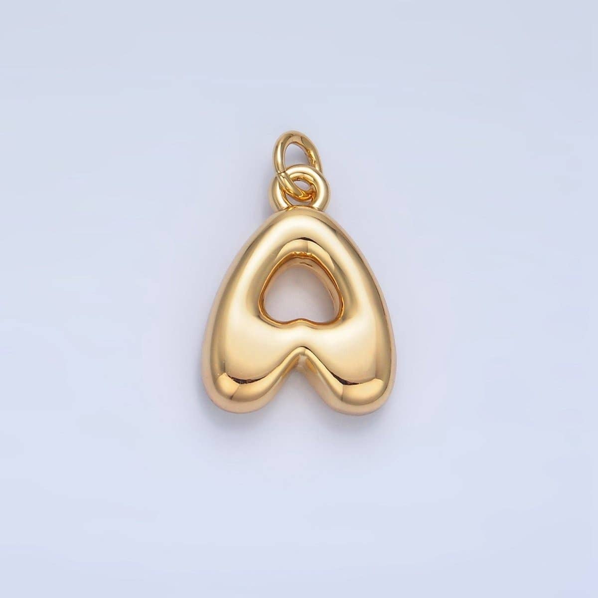 24K Gold Filled 17mm Initial Letter Chubby Balloon Charm | A1513 - A1525: Letter C