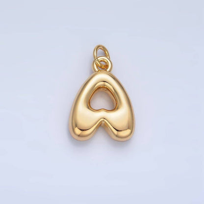 24K Gold Filled 17mm Initial Letter Chubby Balloon Charm | A1513 - A1525: Letter C