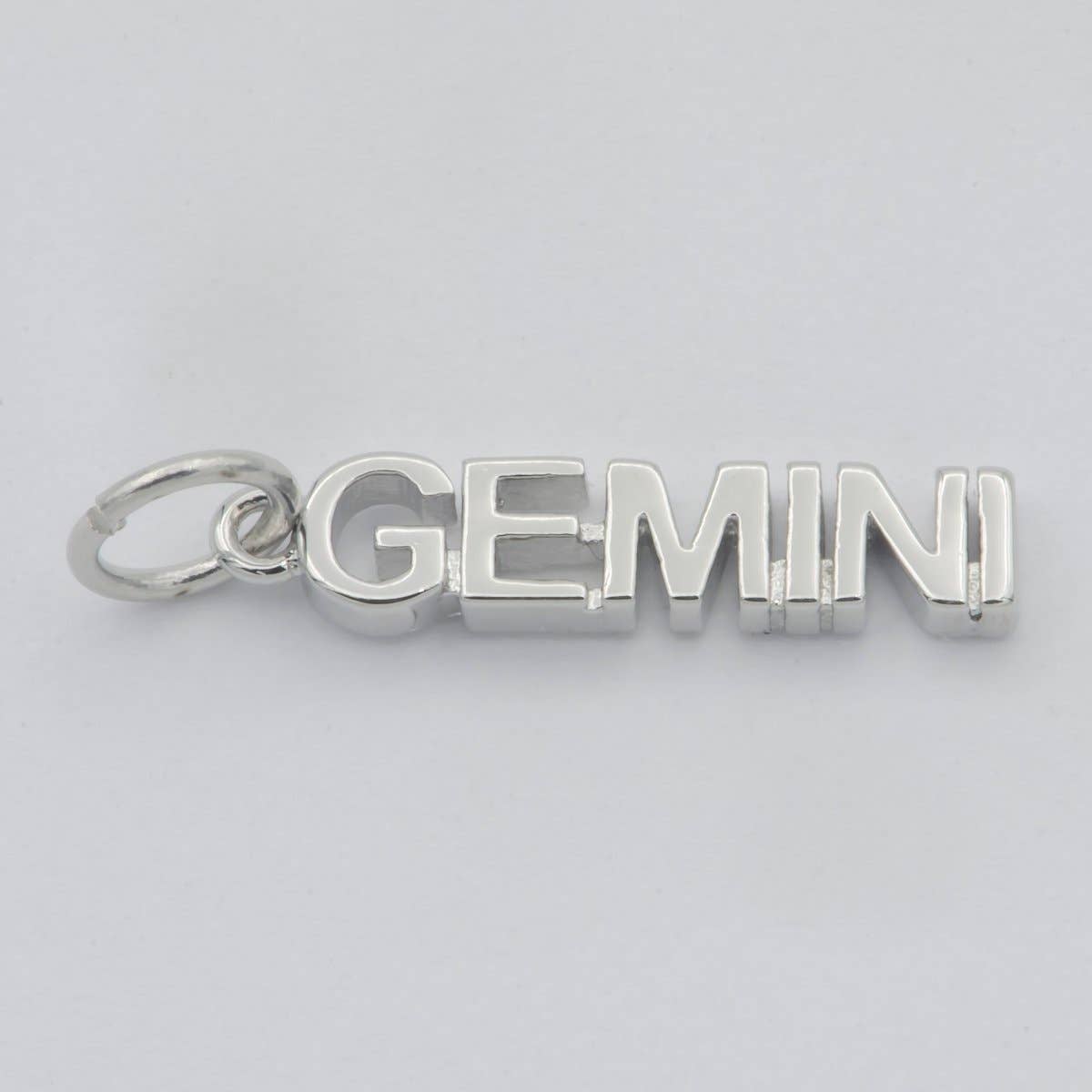 Gold Filled Zodiac Sign Script Words Mini Charm in Gold & Silver | A-A1815-A-A1820 | A-A1839-A-A1844: Silver / Aries