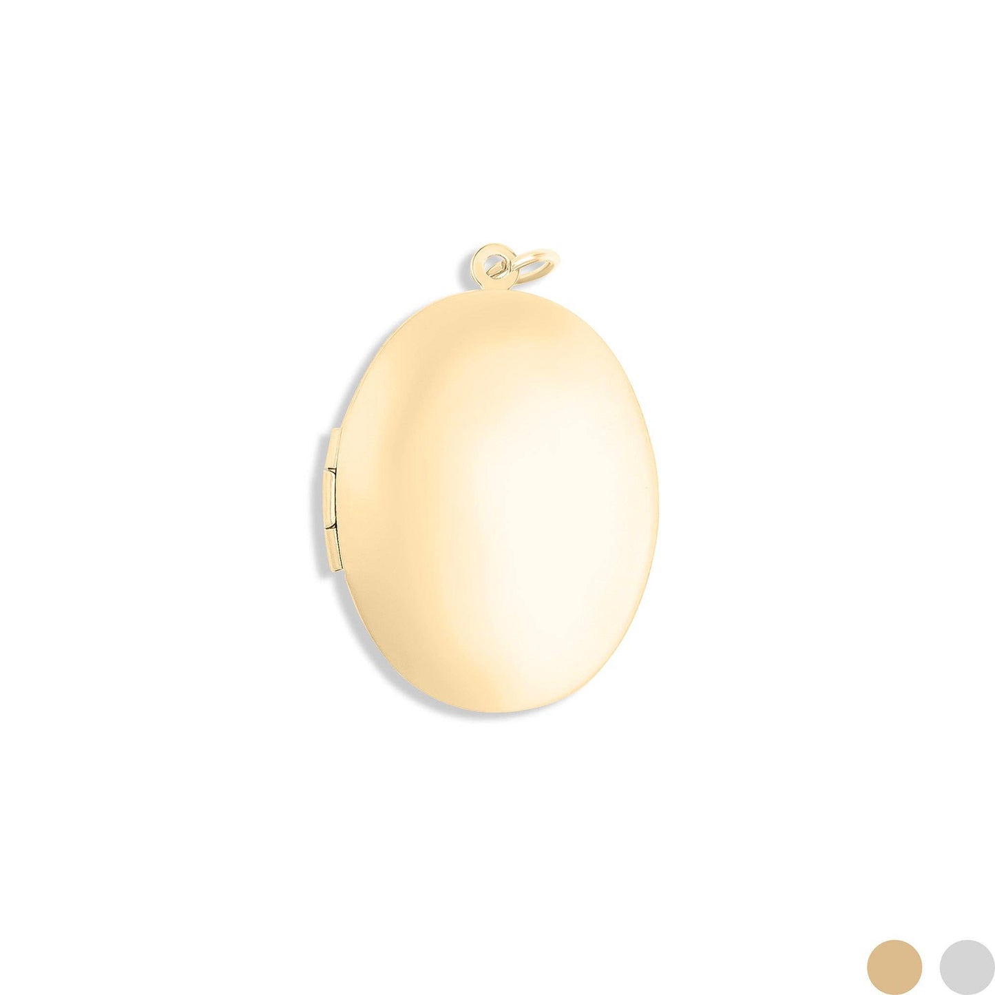 Small - 18K Gold PVD Stainless Steel Oval Locket: Stainless