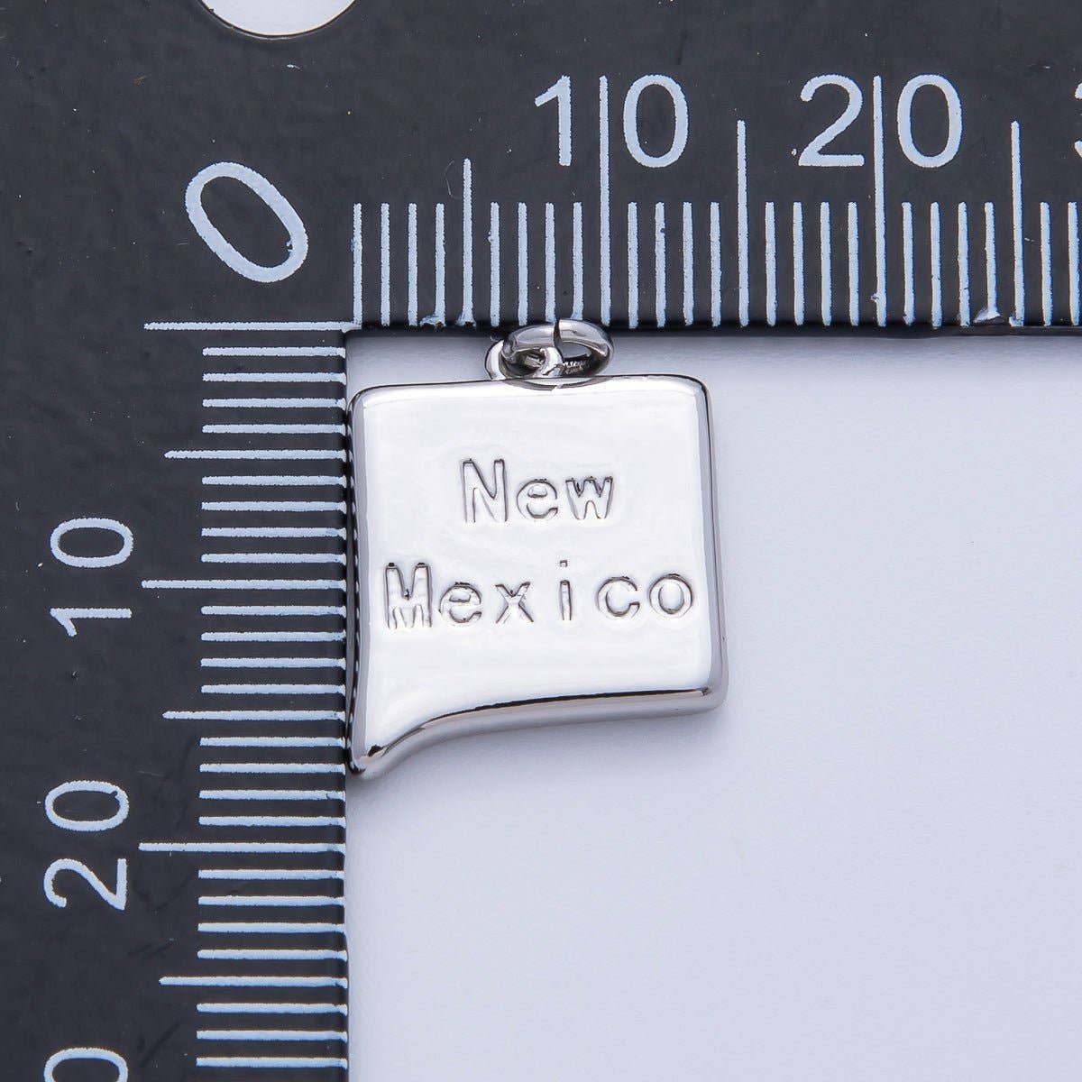 18K Gold Filled United States of America State Map Charm in Gold & Silver | AK064 - AK113: SILVER / 49. Texas