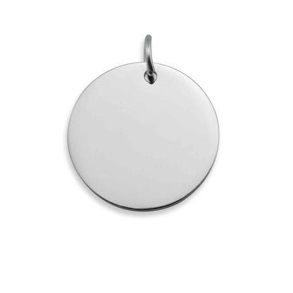 Engravable Circle Charms for Necklaces: 16mm