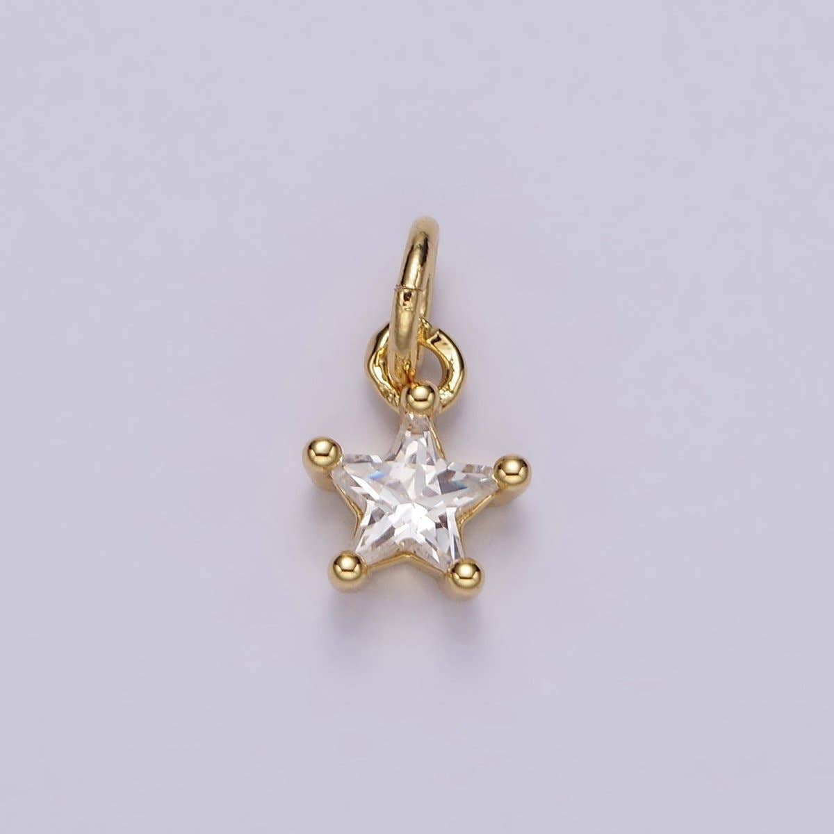 14K Gold Filled Celestial Star CZ Birthstone Personalized Add-On Charm | AG549 - AG560: Dark Blue