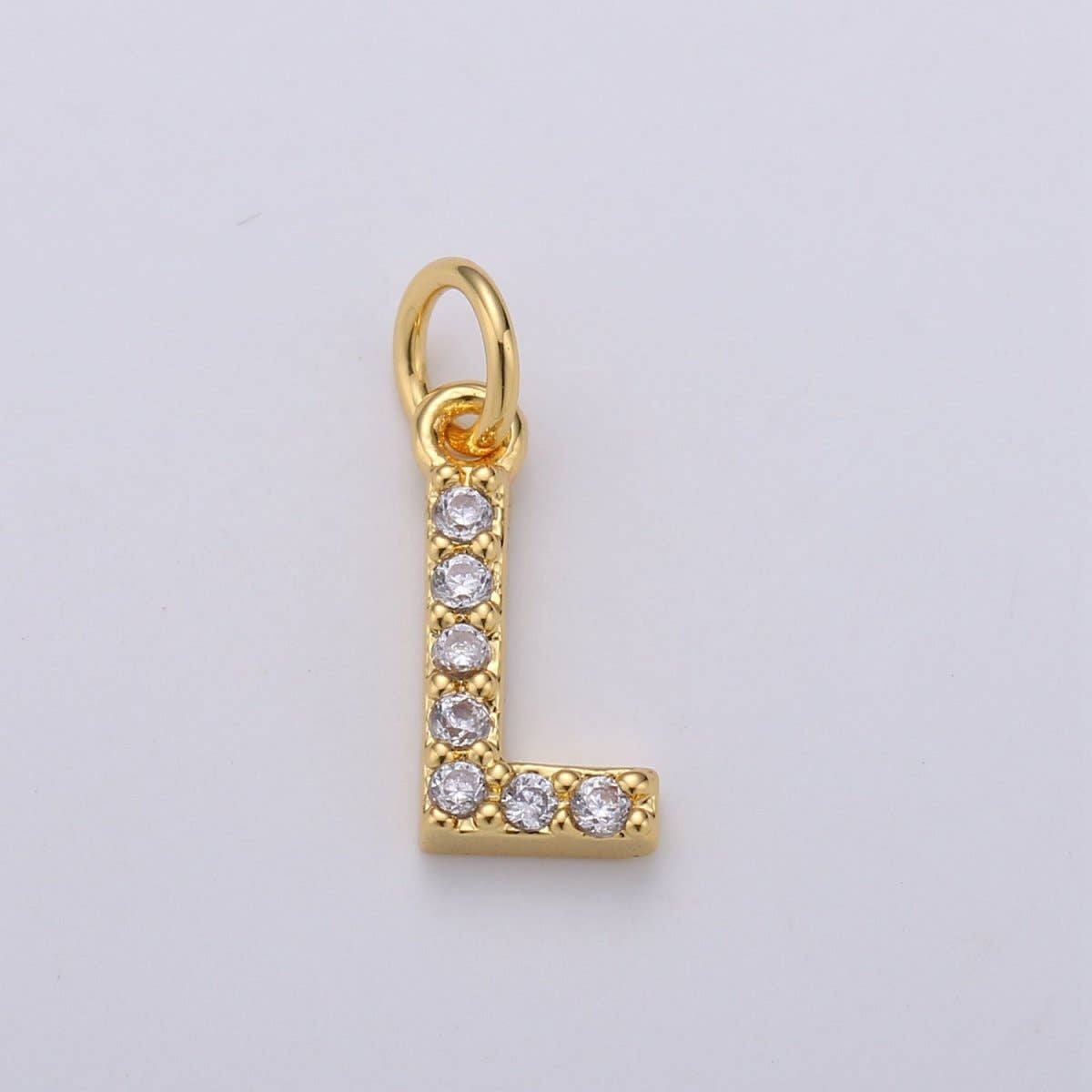 14k Gold Filled Tiny CZ Initial, Letter Alphabet Micro Pave charms Dainty Gold Cubic Pendant Charm for Necklace Bracelet Earring Add on A-099 to A-111: By Set
