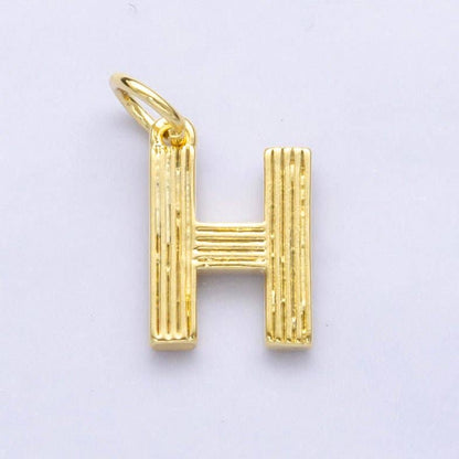 24K Gold Filled Groovy Disco Initial Letter Charm | A185 - A197: Letter A