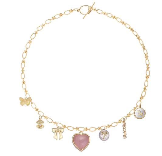 Custom Oval Link Charm Necklace