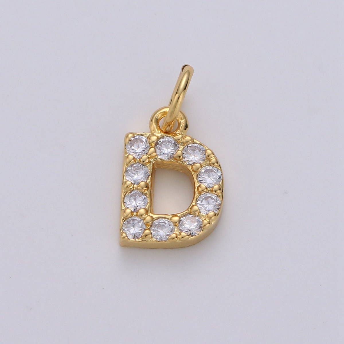 14k Gold Filled Tiny CZ Initial, Letter Alphabet Micro Pave charms Dainty Gold Cubic Pendant Charm for Necklace Bracelet Earring Add on A-099 to A-111: By Set