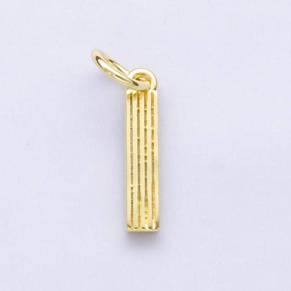 24K Gold Filled Groovy Disco Initial Letter Charm | A185 - A197: Letter K