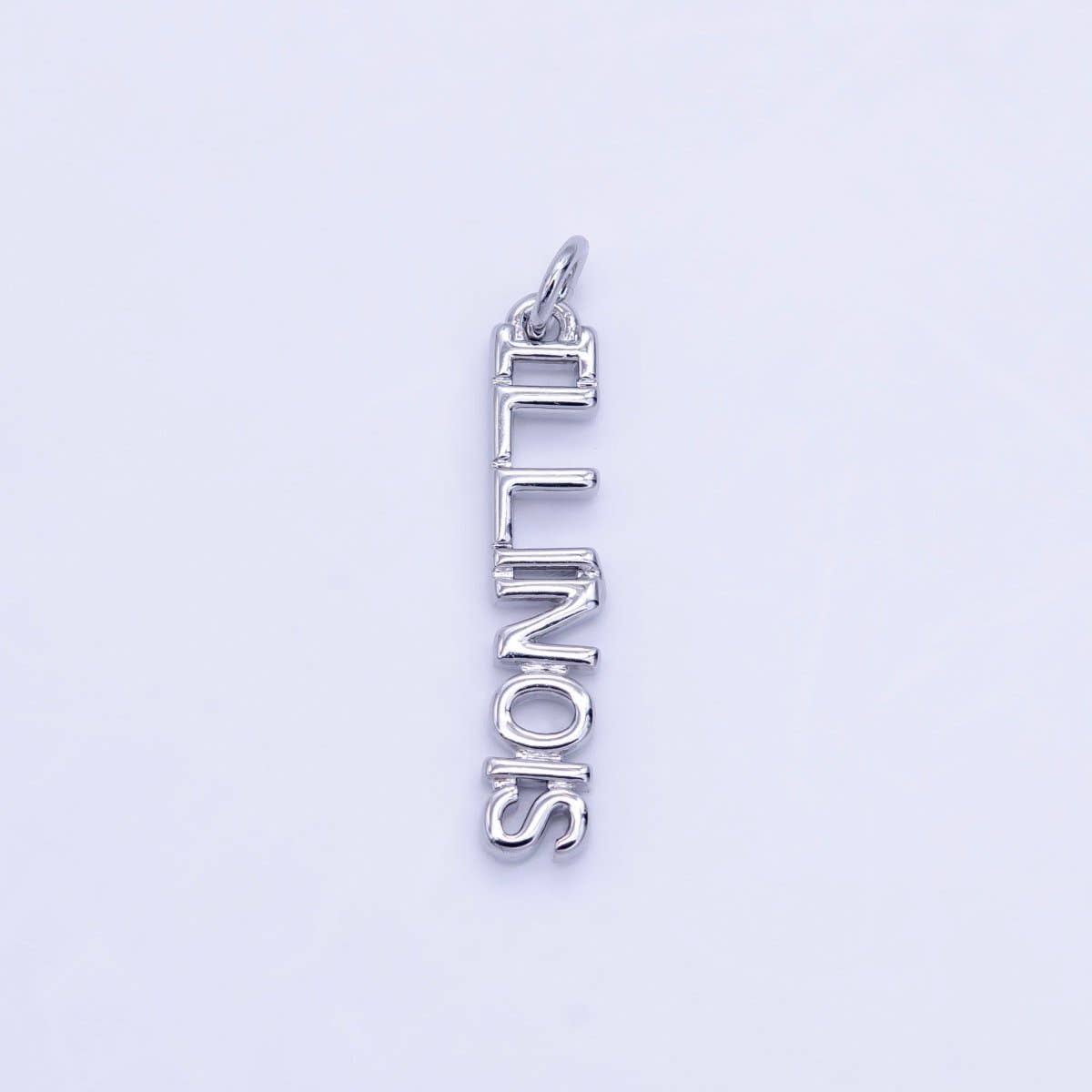 16K Gold Filled USA City States Script Tag Charm in Gold & Silver | D814 - D823: Gold / New York