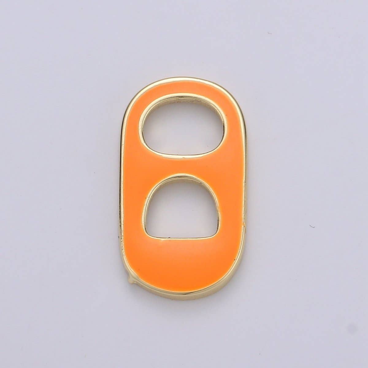 Black, Blue, Pink, Green, Yellow, Red Enamel Bottle Opener Gold Filled Charm - D-374- D-383: White