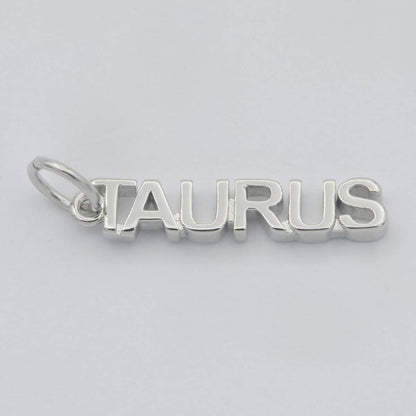 Gold Filled Zodiac Sign Script Words Mini Charm in Gold & Silver | A-A1815-A-A1820 | A-A1839-A-A1844: Silver / Leo