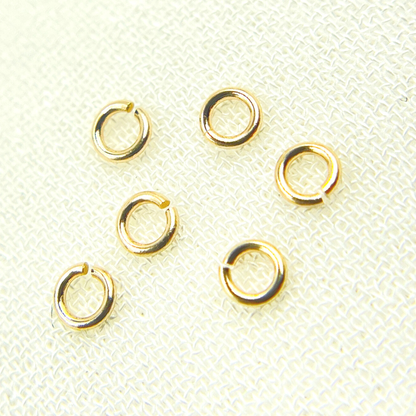 14K Solid Yellow Gold Open Jump Ring Gauge: 24. Size: 3mm. MFT050DE3-14K: 3mm / 5 Pcs. / 24 Gauge