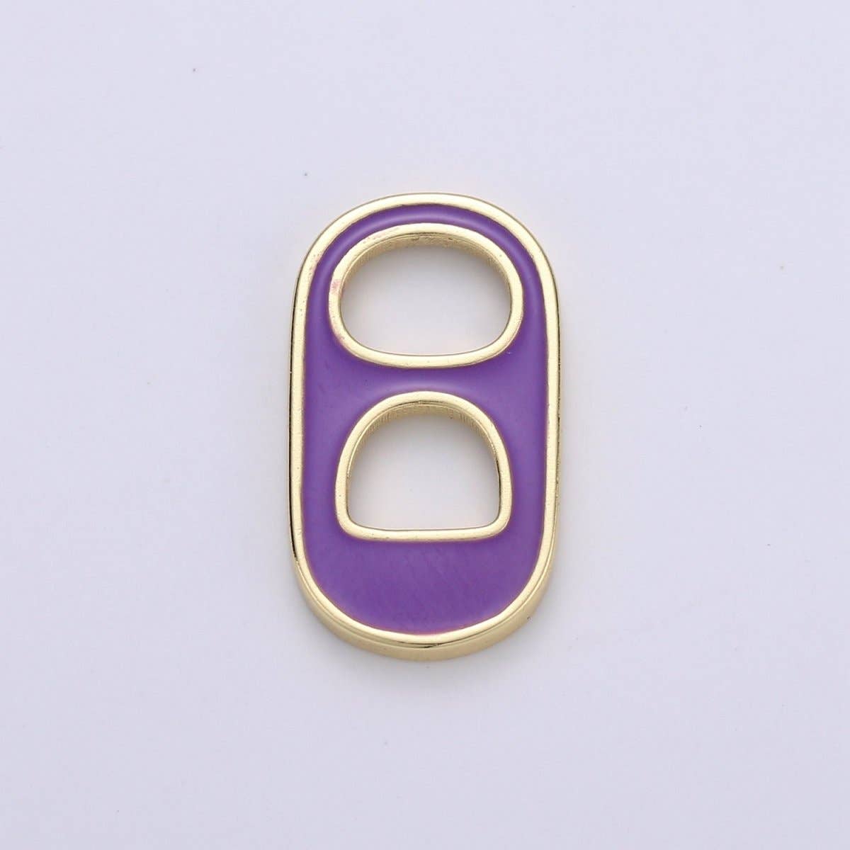 Black, Blue, Pink, Green, Yellow, Red Enamel Bottle Opener Gold Filled Charm - D-374- D-383: Purple