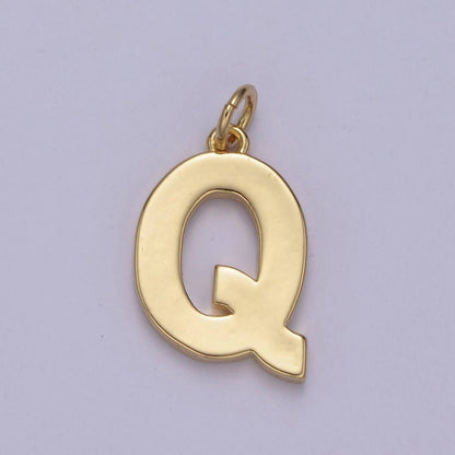 14k Gold Filled Minimalist Font Initial Letters Pendant Charm Wholesale Jewelry Supply A-703-A-715: All Initial