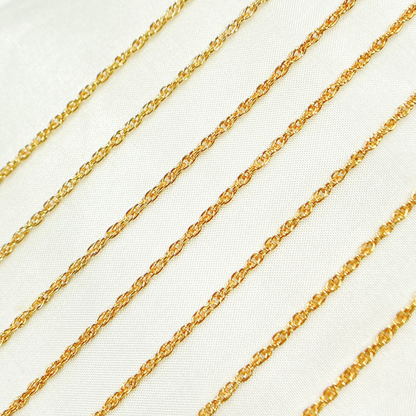 Permanent  Jewelry 14k Gold Filled Rope Chain.: 7in. / 1.1mm-2mm / Rope