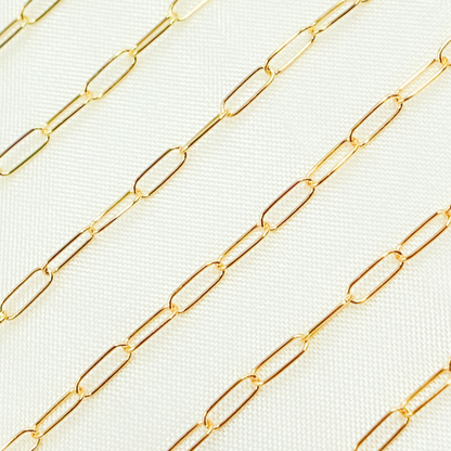 Permanent Jewelry  14k Gold Filled Smooth Paperclip Chain: 7in