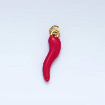 Stainless Steel Red Enamel Chili Pepper Charm | P1226