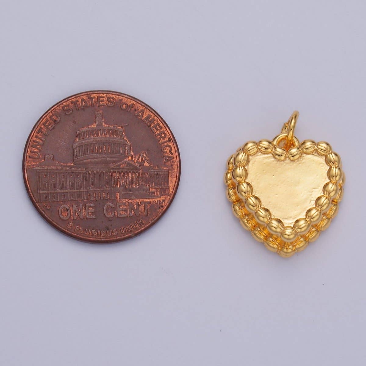 24K Gold Filled Heart Cake Pastry Desert Multidimensional Charm in Gold & Silver | W413: Silver
