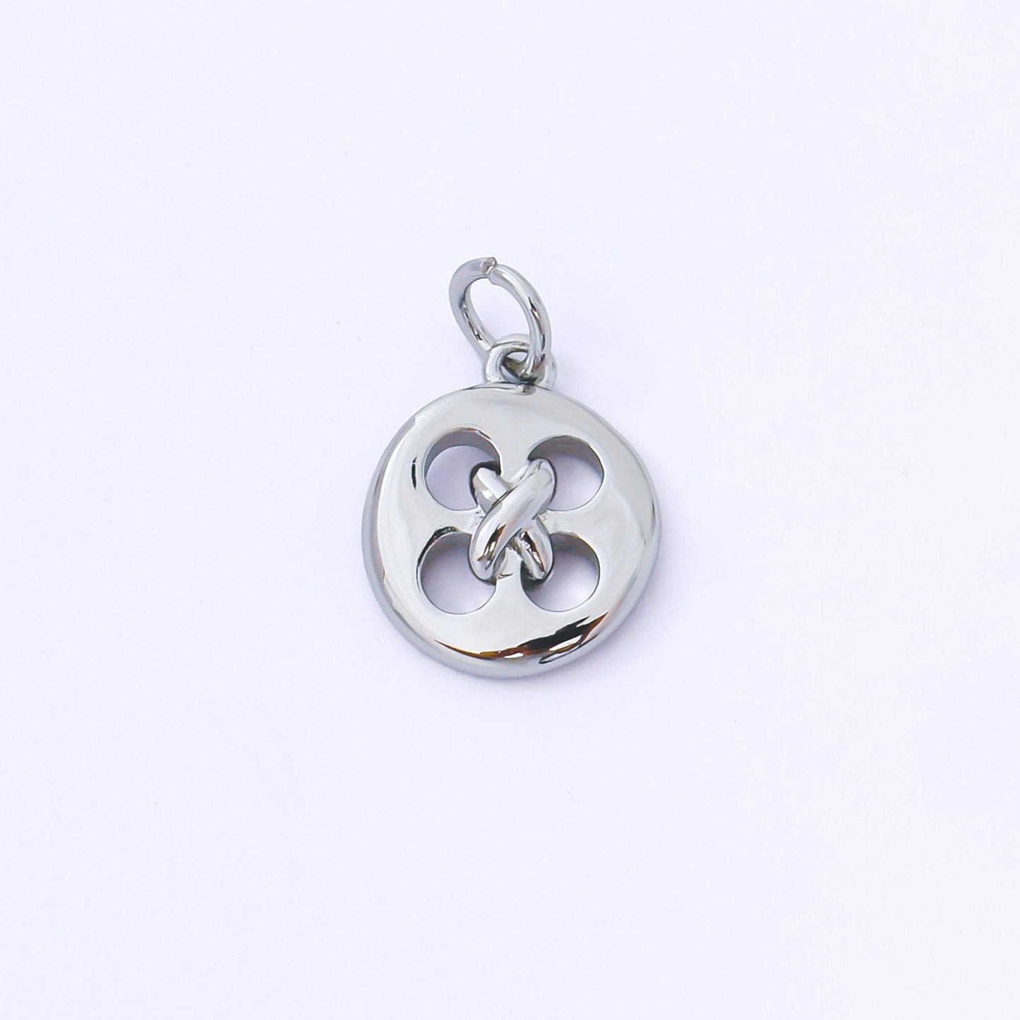 24K Gold Filled 11mm Clothes Buttons Charm in Gold & Silver | AF1549: GOLD