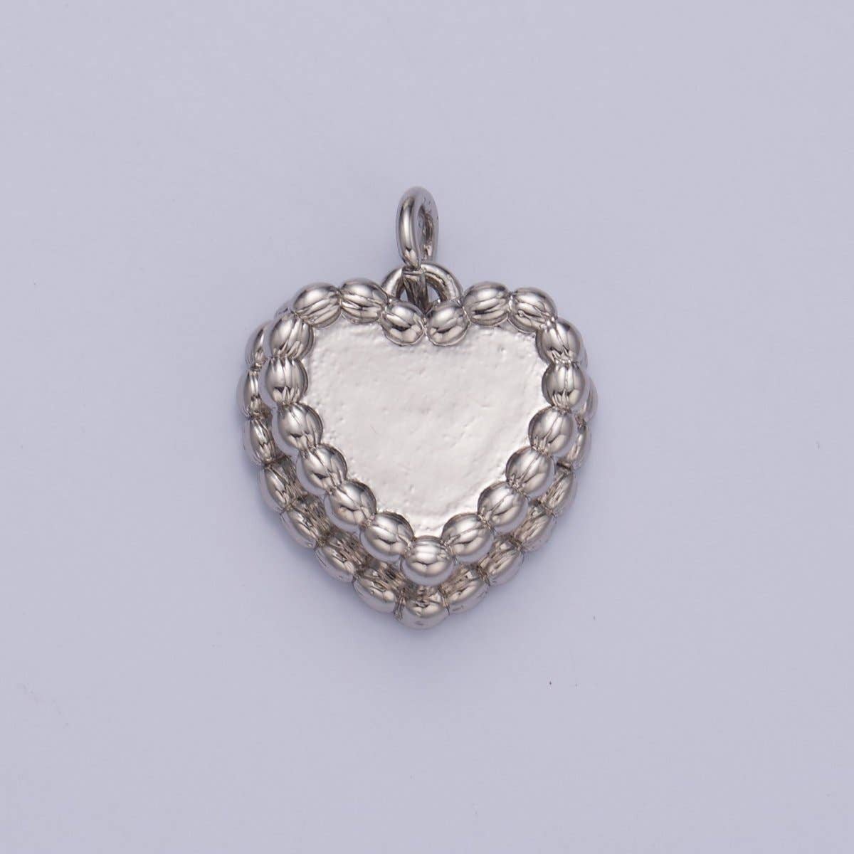 24K Gold Filled Heart Cake Pastry Desert Multidimensional Charm in Gold & Silver | W413: Silver