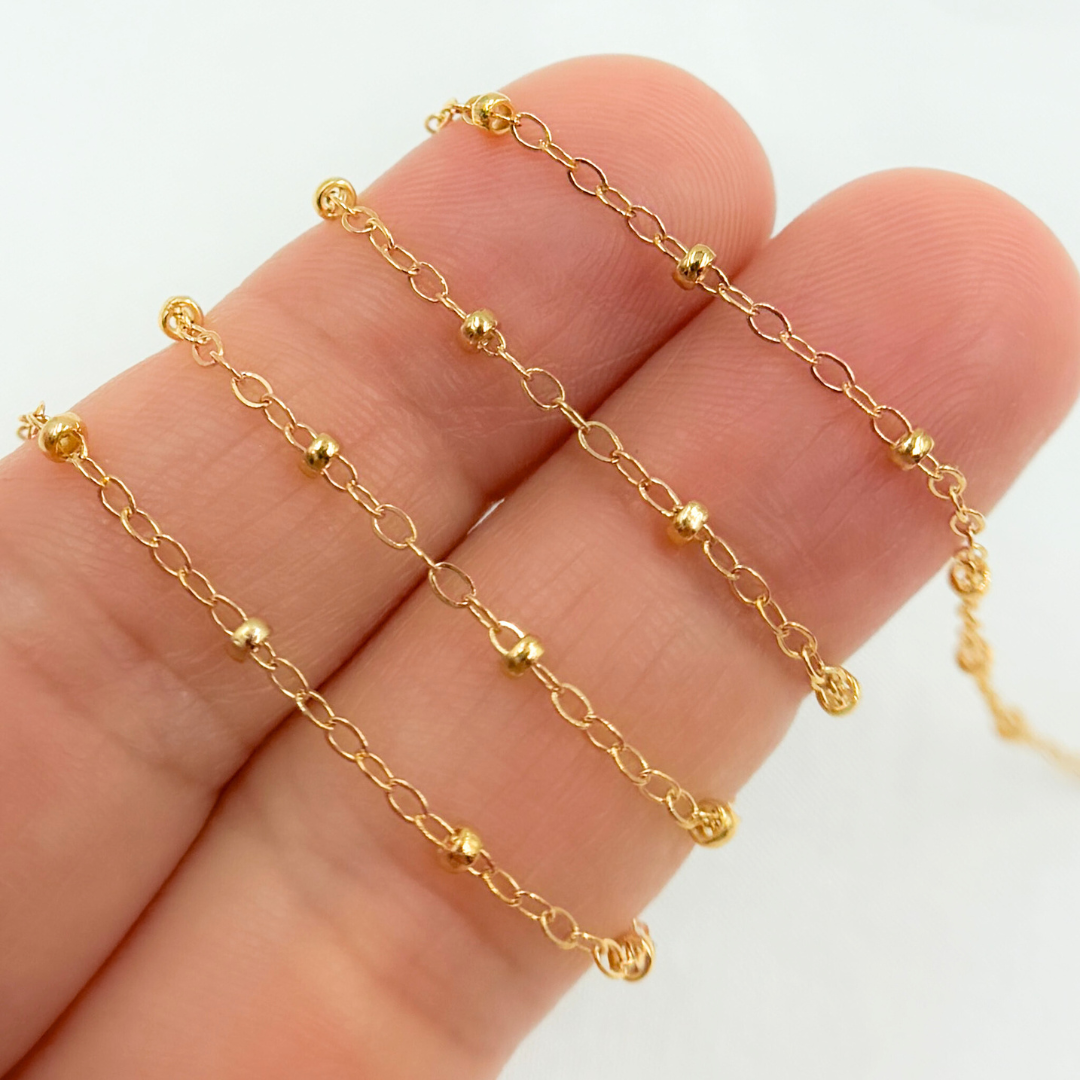 Permanent Jewelry 14k Gold Filled Satellite Chain: 7in. / 2.1mm - 3mm / Satellite