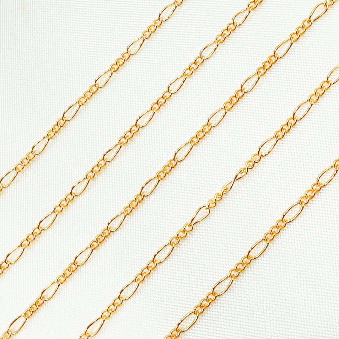 Permanent  Jewelry  14k Gold Filled Figaro Chain: 7in. / 2.1mmx3mm / Figaro