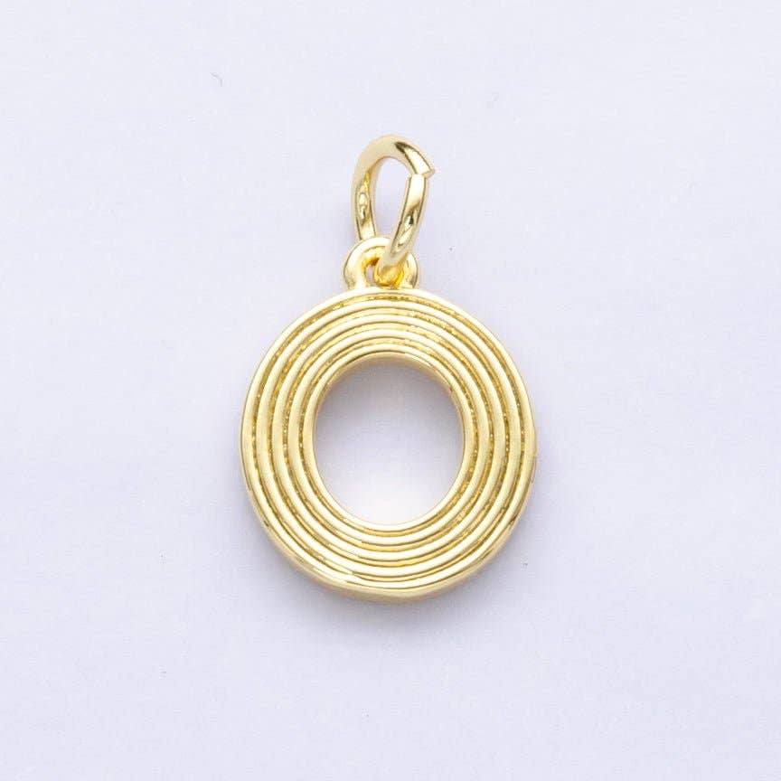 24K Gold Filled Groovy Disco Initial Letter Charm | A185 - A197: Letter S