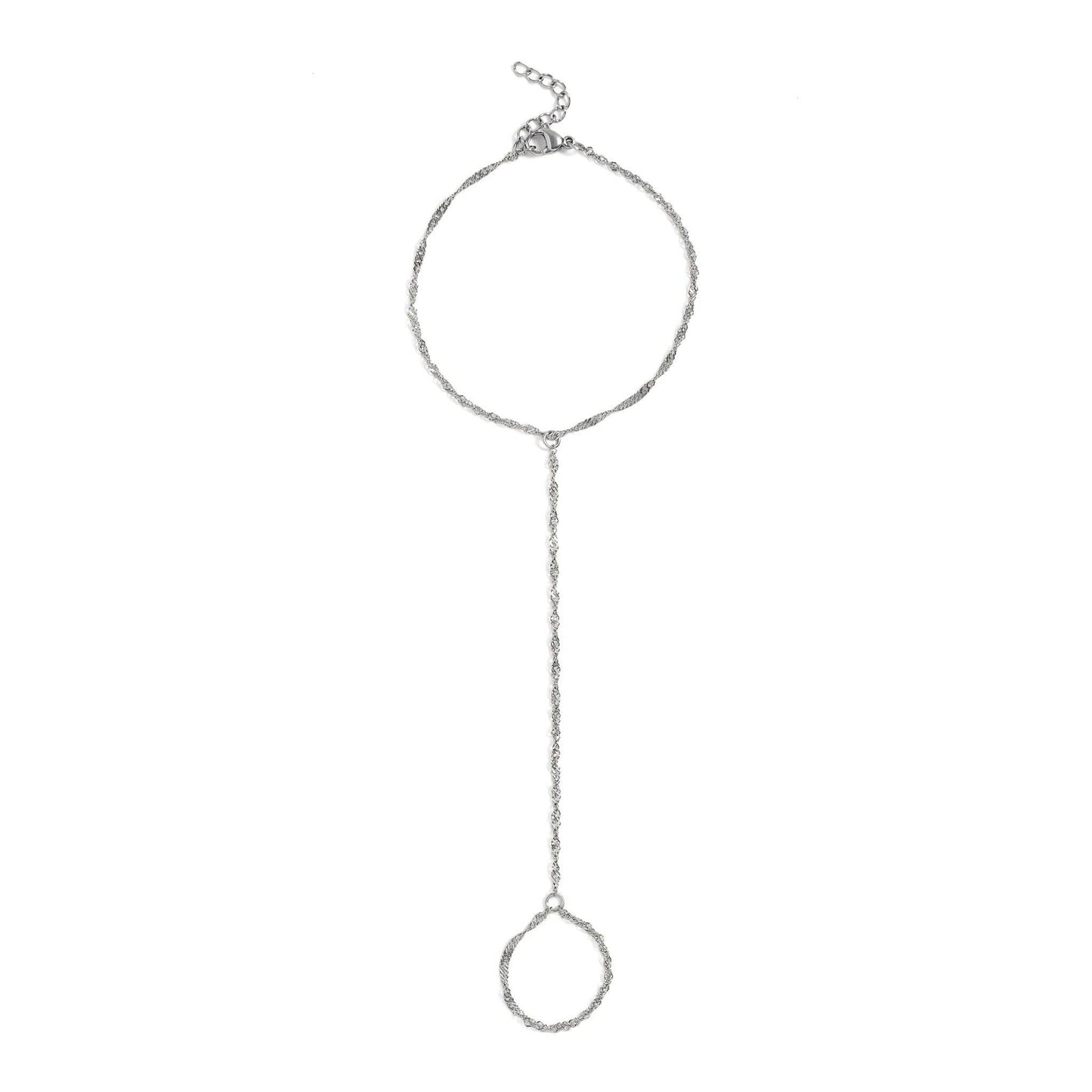 18K Gold PVD Stainless Steel Singapore Hand Chain: Gold